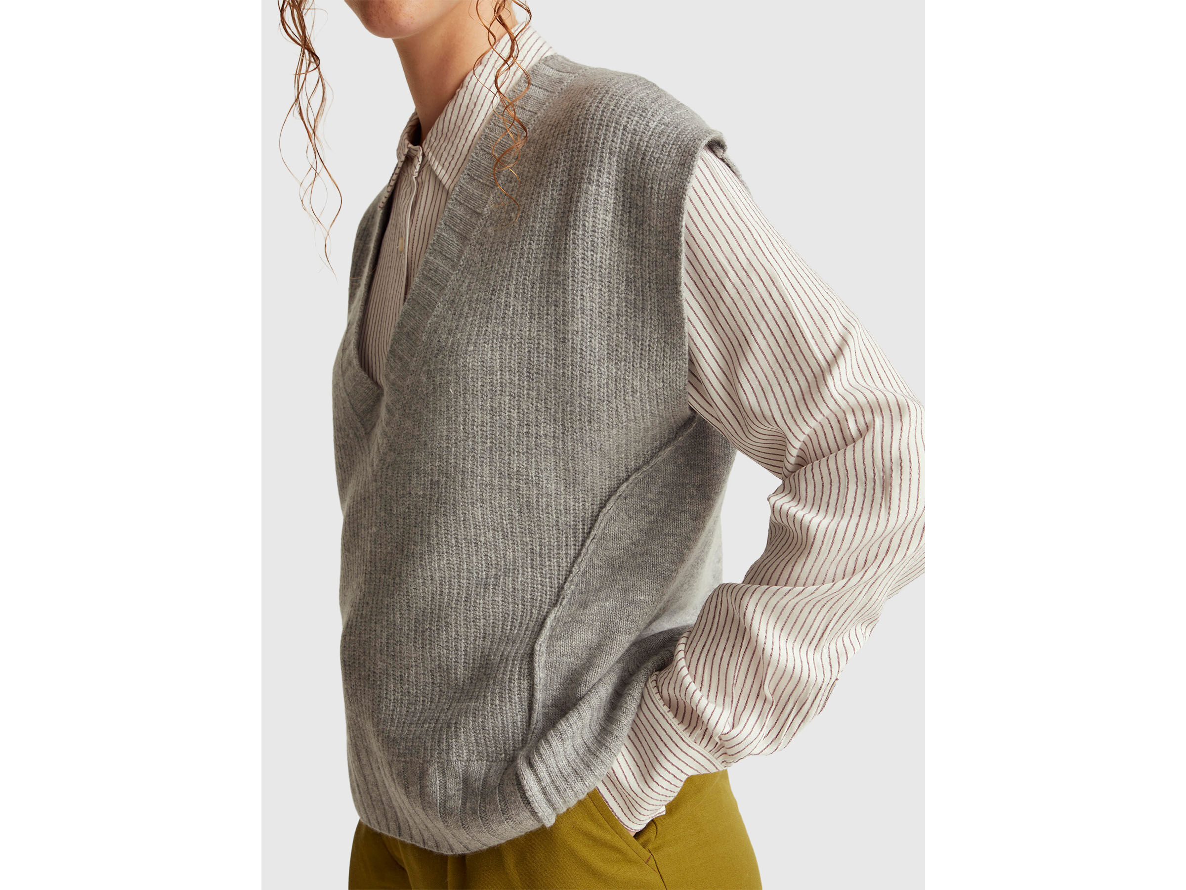S/L V NECK SWEATER Women image number 4